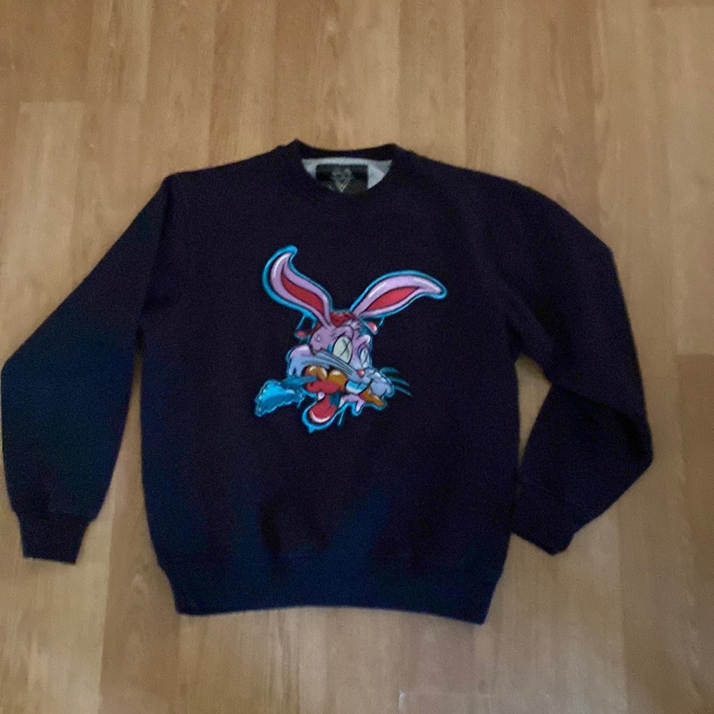 Blue sweatshirt, size large